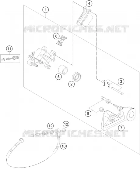 ETRIER DE FREIN AR KTM MOTO 250 2017 EXC-F  250 EXC-F