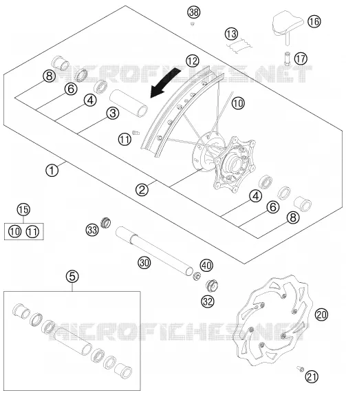 ROUE AVANT KTM MOTO 250 2014 EXC-F  250 EXC-F