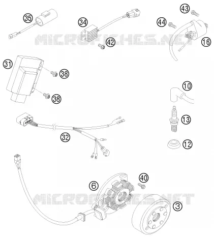ALLUMAGE KTM MOTO 125 2012 EXC  125 EXC SIX-DAYS
