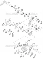 MECANISME DE SELECTION DE VITESSES  125 ktm-moto 2005 EXC 36