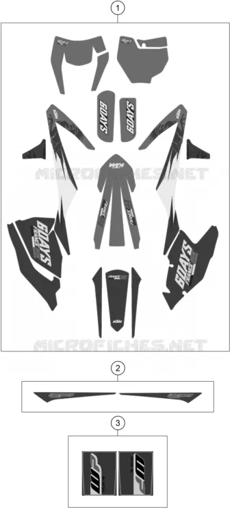 AUTOCOLLANTS KTM MOTO 450 2018 EXC-F  450 EXC-F SIX DAYS