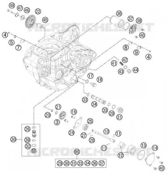 POMPE A HUILE KTM MOTO 450 2014 EXC  450 EXC