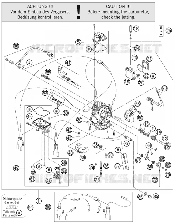 CARBURATEUR KTM MOTO 450 2010 EXC  450 EXC