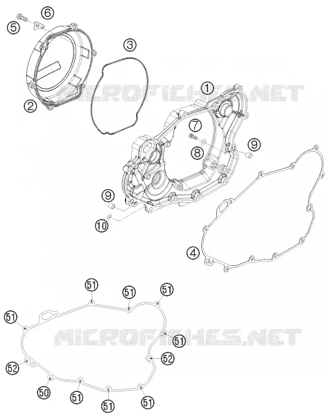 CARTER EMBRAYAGE KTM MOTO 400 2010 EXC  400 EXC