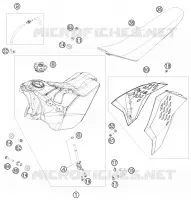 RESERVOIR / SELLE  400 ktm-moto 2009 EXC 11