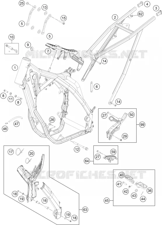 CADRE KTM MOTO 350 2015 EXC-F  350 EXC-F