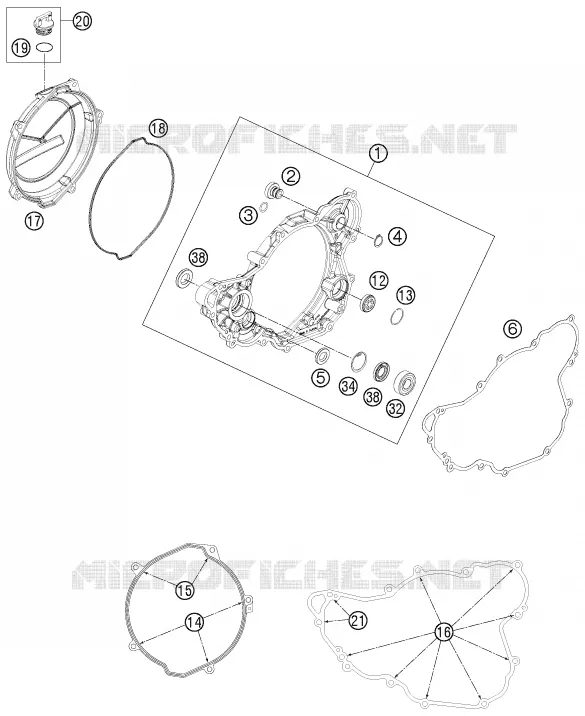 CARTER EMBRAYAGE KTM MOTO 350 2013 EXC-F  350 EXC-F