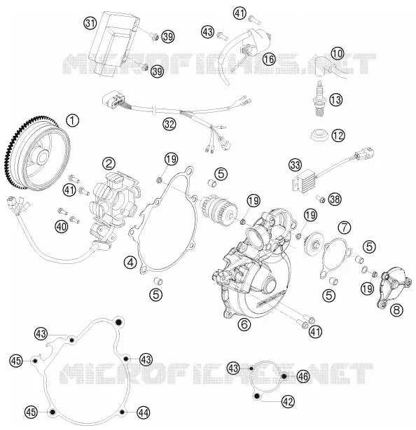 ALLUMAGE KTM MOTO 250 2012 EXC  250 EXC
