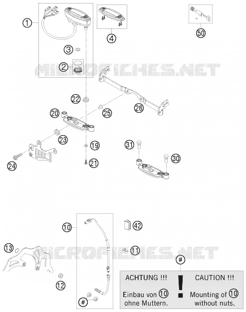 CONTACTEUR A CLE KTM MOTO 250 2009 EXC  250 EXC