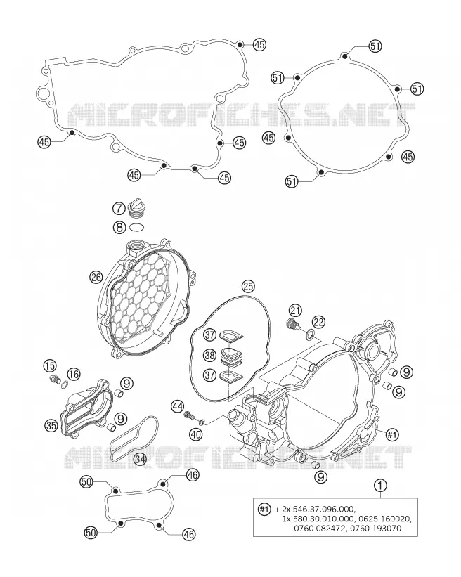 CARTER EMBRAYAGE KTM MOTO 250 2007 EXC  250 EXC