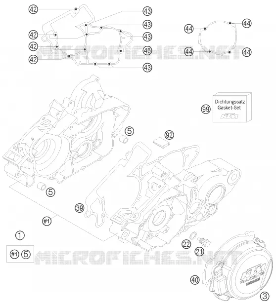 CARTER MOTEUR KTM MOTO 200 2008 EXC  200 EXC
