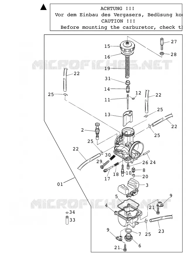 CARBURATEUR KTM MOTO 380 2000 SX  380 SX