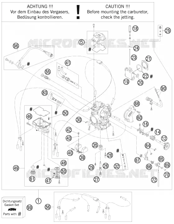 CARBURATEUR KTM MOTO 250 2008 SXS-F  250 SXS-F