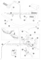 GUIDON / COMMANDES pour KTM SX-F 2010