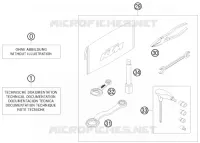 TROUSSE A OUTILS / MANUELS / OPTIONS pour KTM SX-F 2010