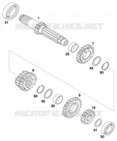 BOITE DE VITESSES   ARBRE PRIMAIRE pour KTM SX 1998