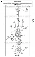CARBURATEUR pour KTM SX 1998