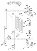FOURCHE / T DE FOURCHE pour KTM SX 1998