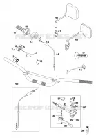 GUIDON / COMMANDES pour KTM SX 1998