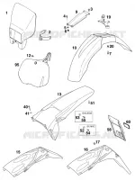 PLASTIQUES pour KTM SX 1998