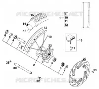 ROUE AVANT pour KTM SX 1998