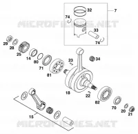 VILEBREQUIN / PISTON pour KTM SX 1998