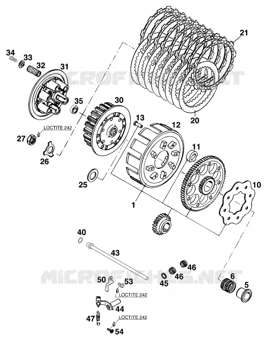 EMBRAYAGE KTM MOTO 250 1996 SX  250 SX MARZOCCHI/OHLINS
