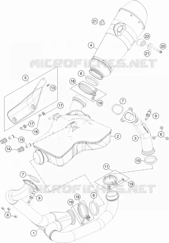 ECHAPPEMENT KTM MOTO 1290 2016 SUPERDUKE  1290 SUPER DUKE R BLACK ABS