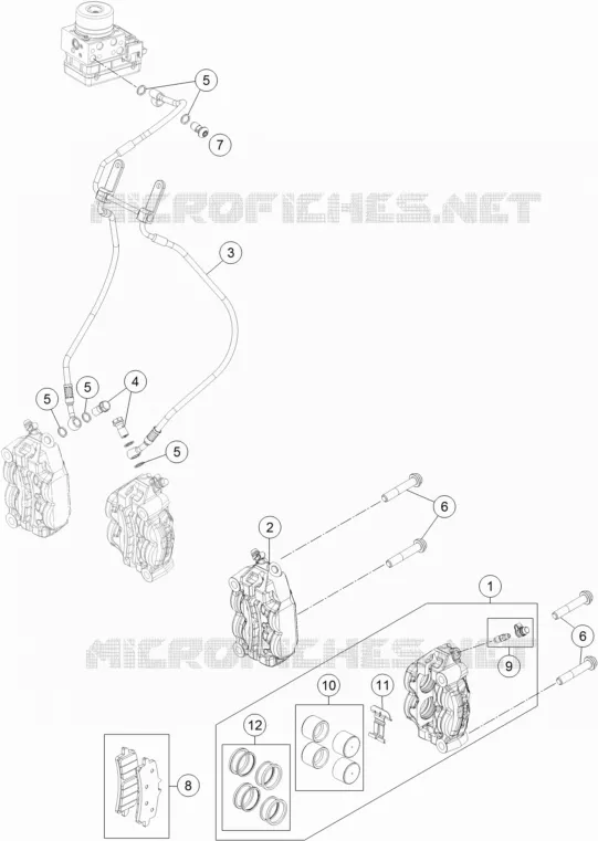 ETRIER DE FREIN AVANT KTM MOTO 1290 2016 SUPERDUKE  1290 SUPER DUKE R BLACK ABS