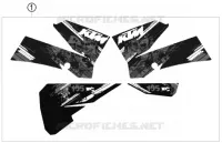 AUTOCOLLANTS pour KTM XC 2009