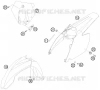 PLASTIQUES pour KTM XC 2009