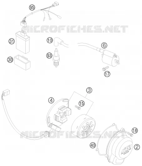 ALLUMAGE KTM MOTO 105 2009 XC  105 XC 19/16