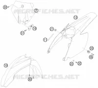 PLASTIQUES pour KTM SX 2008