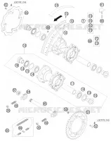 ROUE ARRIERE pour KTM SX 2008