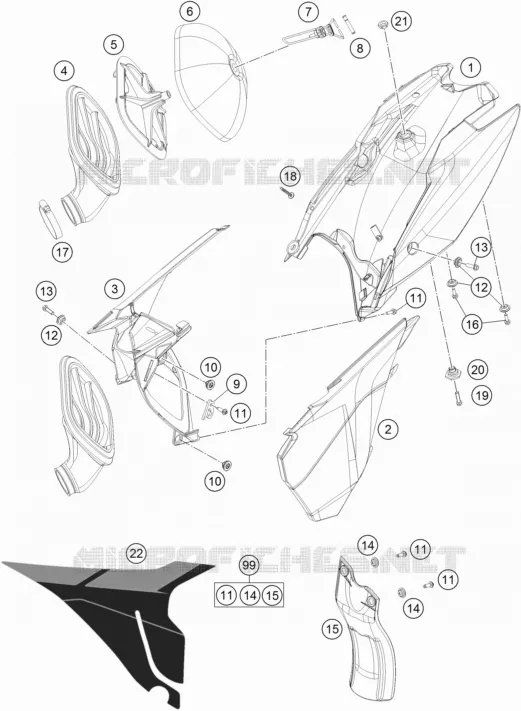 FILTRE A AIR KTM MOTO 85 2014 SXS  85 SXS 17/14