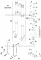 FOURCHE / T DE FOURCHE pour KTM SX 2011