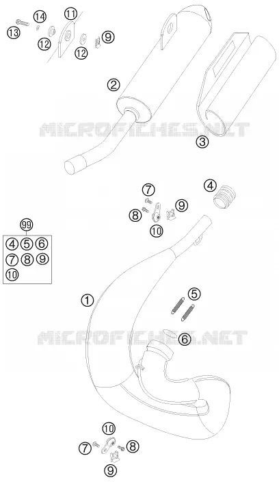 ECHAPPEMENT KTM MOTO 65 2008 SX  65 SX