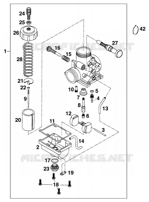 CARBURATEUR KTM MOTO 60 1999 SX  60 SX