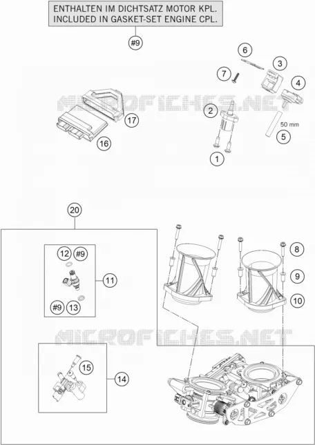 BOITIER PAPILLON INJECTION KTM MOTO 1290 2015 SUPERDUKE  1290 SUPER DUKE R ORANGE ABS
