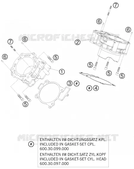 CYLINDRE KTM MOTO 990 2008 SUPERDUKE  990 SUPER DUKE R