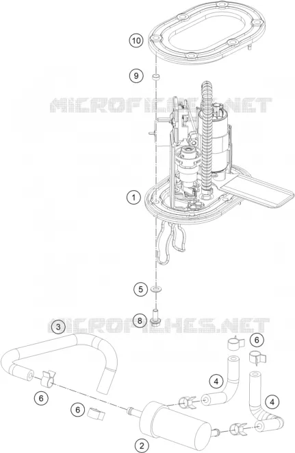 POMPE A ESSENCE KTM MOTO 200 2019 DUKE  200 DUKE WHITE NON ABS - B.D.