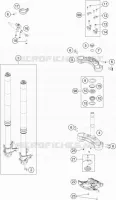 FOURCHE / T DE FOURCHE pour KTM SUPER ADVENTURE 2019