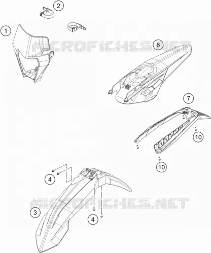 PLASTIQUES KTM MOTO 300 2020 XC  300 XC-W TPI ERZBERG EDITION