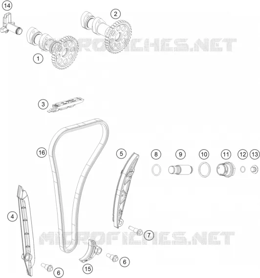 DISTRIBUTION KTM MOTO 250 2019 XC-F  250 XC-F