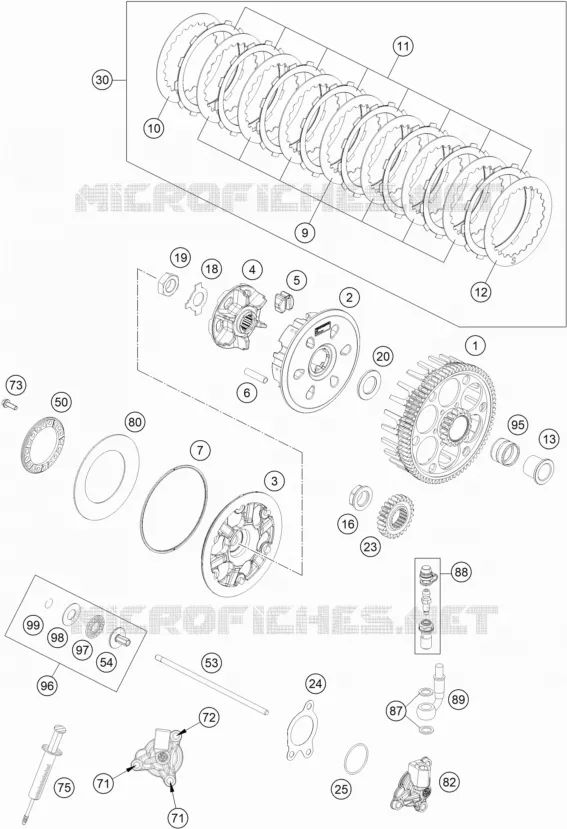 EMBRAYAGE KTM MOTO 250 2020 EXC-F  250 EXC-F SIX DAYS