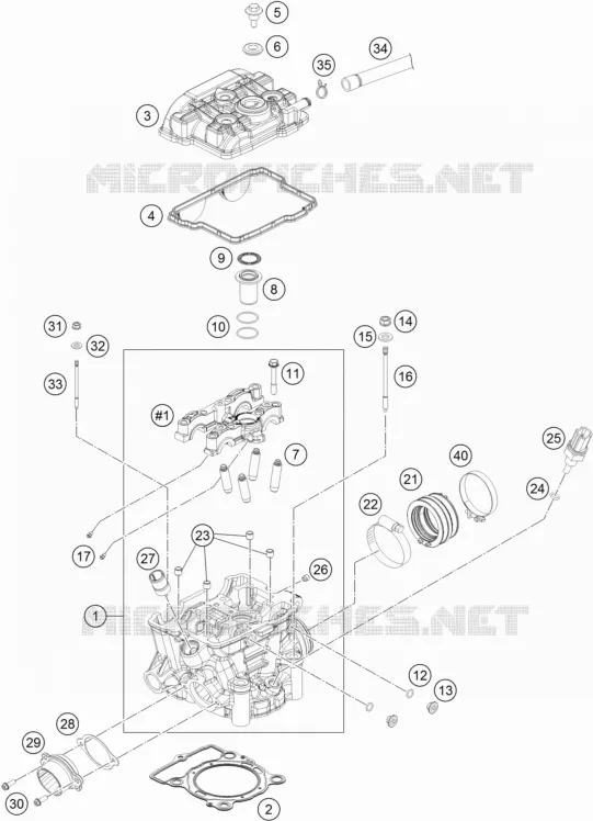 CULASSE KTM MOTO 250 2018 EXC-F  250 EXC-F CKD
