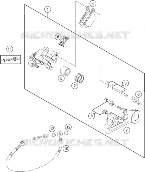 ETRIER DE FREIN AR KTM MOTO 250 2020 SX-F  250 SX-F PRADO EDITION