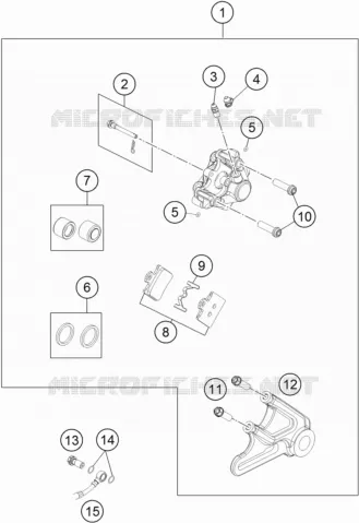ETRIER DE FREIN AR KTM MOTO 85 2020 SX  85 SX 17/14