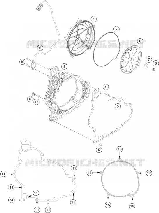 CARTER EMBRAYAGE KTM MOTO 1290 2021 SUPERDUKE  1290 SUPER DUKE R ORANGE
