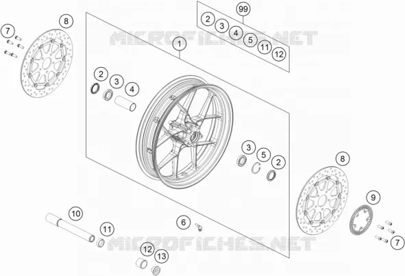 ROUE AVANT KTM MOTO 890 2021 DUKE  890 DUKE BLACK